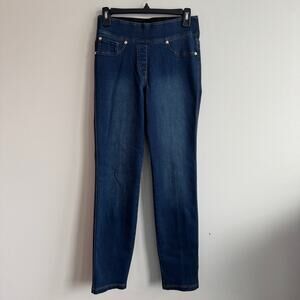Peter Nygard Slims Skinny Stretch Jeans Pull On Elastic Waist Denim  6/8 Small